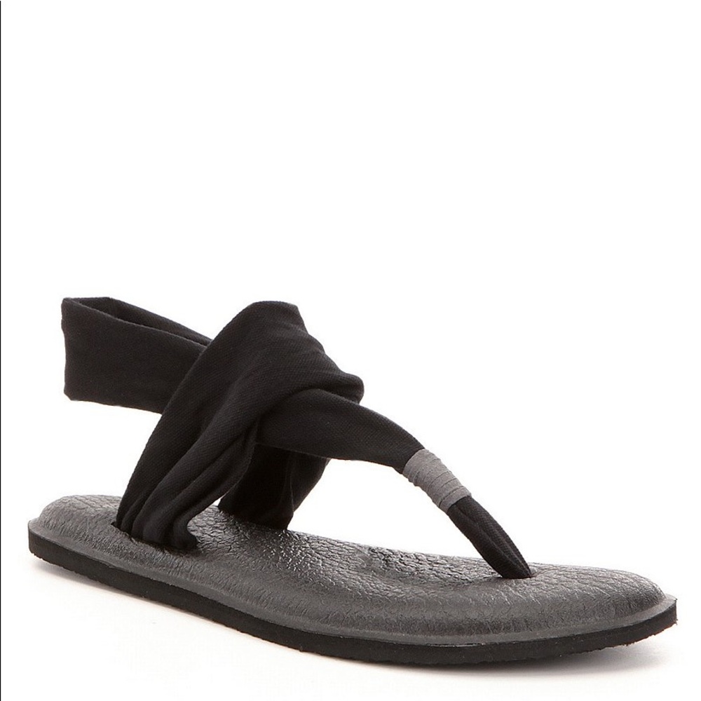Black sanuk sling sandal